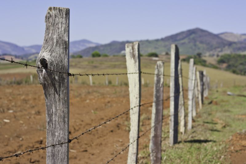 Barbed Wire Fence Installation