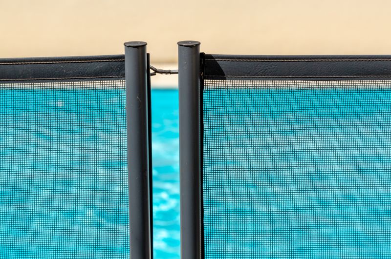 Removable Mesh Fence on Pool Deck
