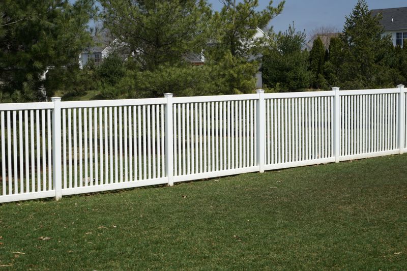 Tan Vinyl Fence Installation